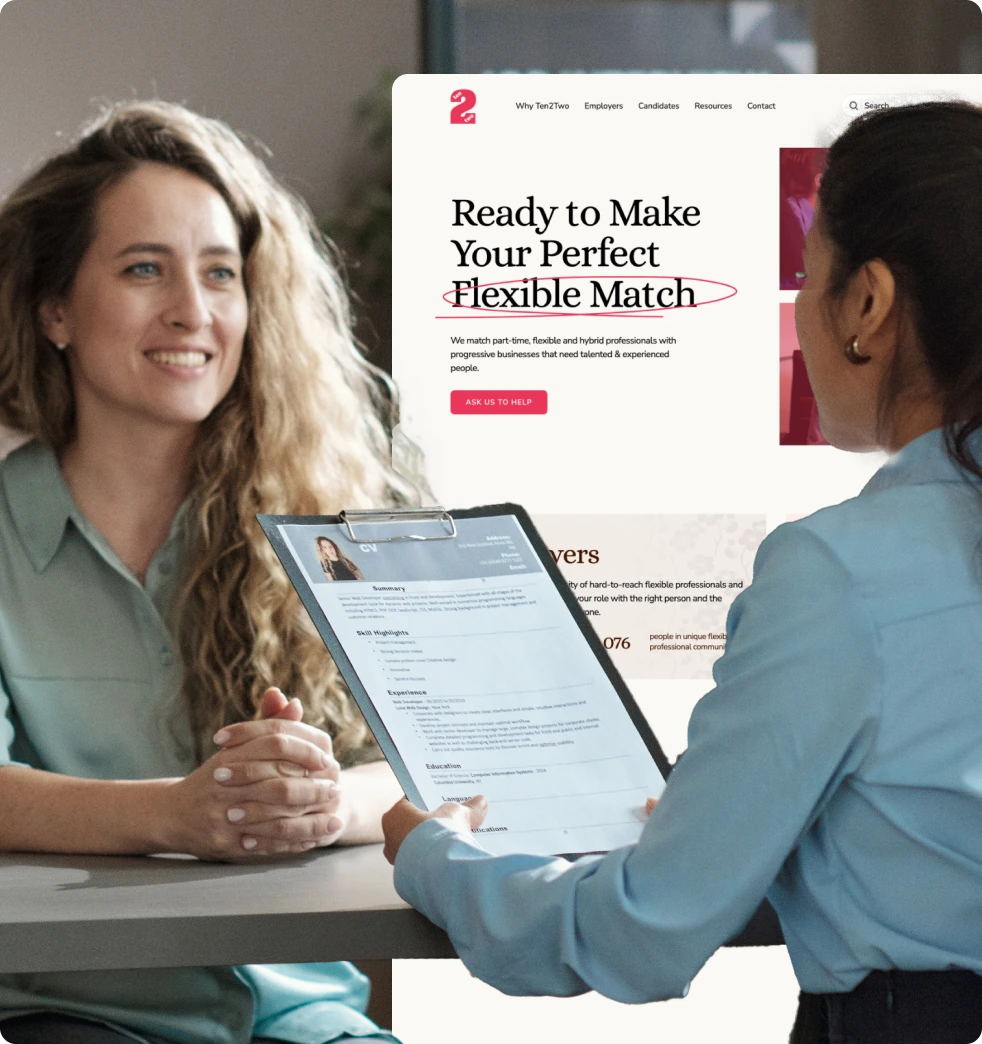 Ten2Two Recruitment website project